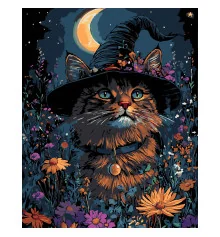 Картина по номерам ПРЕМИУМ Геллоуинский кот на черном фоне размером 40х50 см (AH1193-17) купить в интернет магазине подарков ПраздникШоп