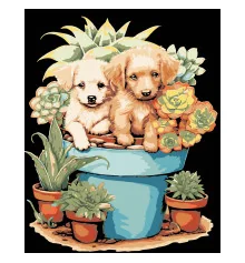 Картина по номерам ПРЕМИУМ Щенки на черном фоне размером 40х50 см (AH1192-16) купить в интернет магазине подарков ПраздникШоп