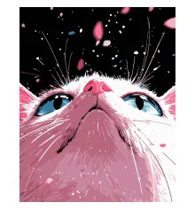 Картина по номерам ПРЕМИУМ Розовый котенок на черном фоне размером 40х50 см (AH1179-12) купить в интернет магазине подарков ПраздникШоп