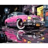Картина по номерам ПРЕМИУМ Розовая машина на черном фоне размером 40х50 см (AH1175-17)