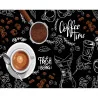 Картина за номерами ПРЕМІУМ Час кави на чорному фоні розміром 40х50 см (AH1172-12)