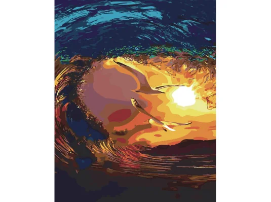 Картина по номерам ПРЕМИУМ Лови волну! с лаком размером 40х50 см SY6513 купить в интернет магазине подарков ПраздникШоп