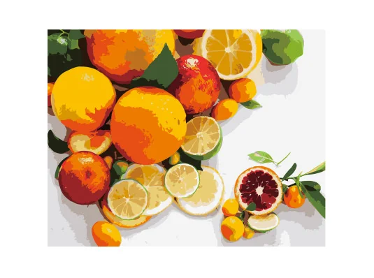 Картина по номерам ПРЕМИУМ Фруктовый мотив с лаком размером 40х50 см VA-2679 купить в интернет магазине подарков ПраздникШоп