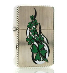 Зажигалка бензиновая «Четырехлистный клевер» бронзовая купить в интернет магазине подарков ПраздникШоп