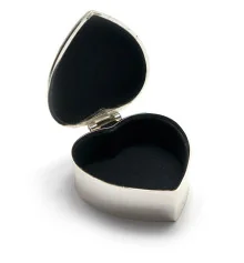 Шкатулка для украшений «Сердечко» (8×7.5×3.5 см)«Серебро» купить в интернет магазине подарков ПраздникШоп