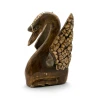 Лебідь дерев'яний різьблений (15×9×6.5 см)
