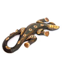Гекон деревянный с рисунком (30×12×1.5 см) купить в интернет магазине подарков ПраздникШоп