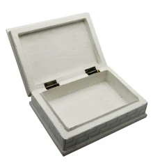 Шкатулка для украшений с мозаикой белая (18.5×13.5×6 см) купить в интернет магазине подарков ПраздникШоп