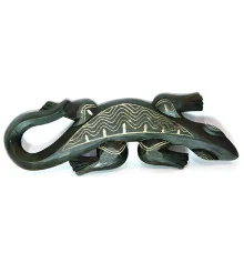 Гекон деревянный резной (17×2×50 см) купить в интернет магазине подарков ПраздникШоп