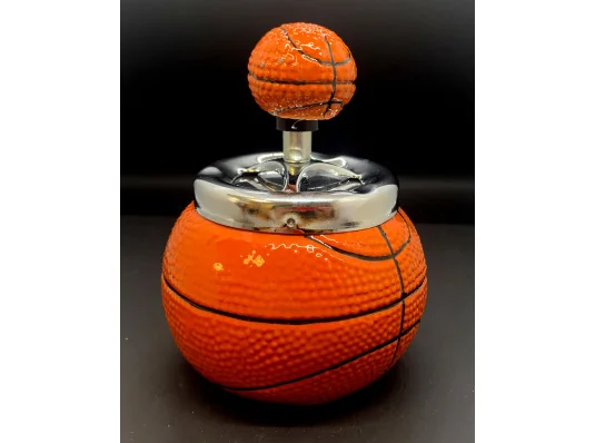 Пепельница с крышкой керамическая «Баскетбольный мяч» (13.5×9.5×9.5 см) купить в интернет магазине подарков ПраздникШоп