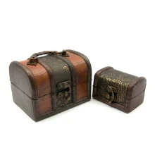 Сундучки набор 2 шт. (12.8×9.3×8.9 см 8.8×5.9×6 см) купить в интернет магазине подарков ПраздникШоп