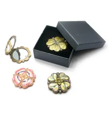 Зеркальце косметическое (в футляре) (6.5 см) купить в интернет магазине подарков ПраздникШоп