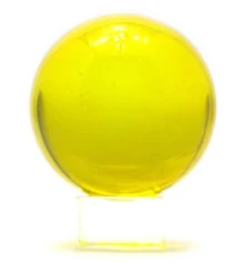 Шар хрустальный на подставке желтый (6 см) купить в интернет магазине подарков ПраздникШоп