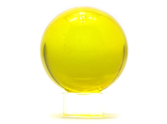 Шар хрустальный на подставке желтый (6 см) купить в интернет магазине подарков ПраздникШоп