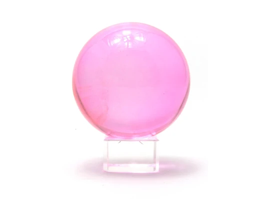 Шар хрустальный на подставке розовый (6 см) купить в интернет магазине подарков ПраздникШоп