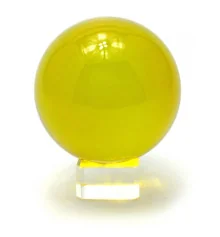 Шар хрустальный на подставке желтый (8 см) купить в интернет магазине подарков ПраздникШоп