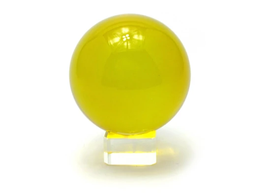Шар хрустальный на подставке желтый (8 см) купить в интернет магазине подарков ПраздникШоп