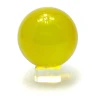 Шар хрустальный на подставке желтый (8 см)