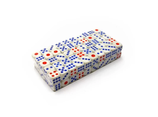 Кости игральные (100 шт.) (кость 14мм) (уп 13.7×6.8×2.8 см) купить в интернет магазине подарков ПраздникШоп