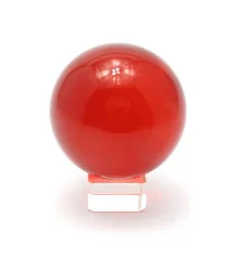 Шар хрустальный на подставке красный (8 см) купить в интернет магазине подарков ПраздникШоп
