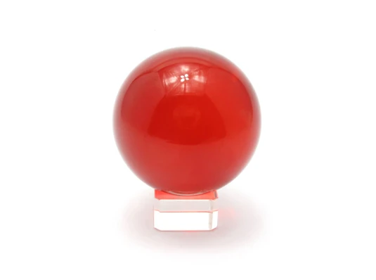 Шар хрустальный на подставке красный (8 см) купить в интернет магазине подарков ПраздникШоп