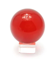 Шар хрустальный на подставке красный (6 см) купить в интернет магазине подарков ПраздникШоп