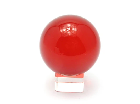 Шар хрустальный на подставке красный (6 см) купить в интернет магазине подарков ПраздникШоп