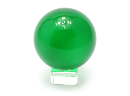 Шар хрустальный на подставке зеленый (8 см) купить в интернет магазине подарков ПраздникШоп