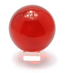 Шар хрустальный на подставке красный (d-11 см) купить в интернет магазине подарков ПраздникШоп