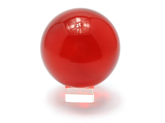 Шар хрустальный на подставке красный (d-11 см) купить в интернет магазине подарков ПраздникШоп