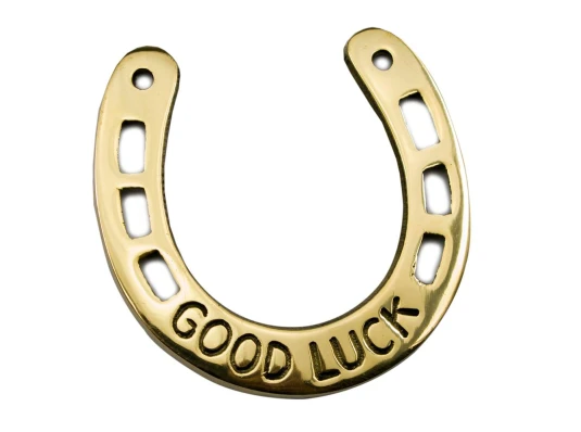 Подкова бронзовая «Good luck» (10.5×10.5 см) купить в интернет магазине подарков ПраздникШоп