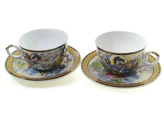 Сервиз фарфор (2JBS92) 2 чашки +2 блюдца «Музы» (210 мл) (h-6 см купить в интернет магазине подарков ПраздникШоп