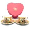 Сервиз фарфор (2HE111-8) 2 чашки +2 блюдца «Девушка» (160мл) (h-6 см,d-8 см,d блюдца 14 см)