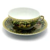 Чашка + блюдце фарфор (150мл) (SBS86-5) «Зелена верба» (h-4.5 см, d-9.5 см d блюдця-13 см)