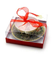 Чашка+блюдце фарфор (150мл) (SBS86-5) «Зеленая ива» (h-4.5 см купить в интернет магазине подарков ПраздникШоп