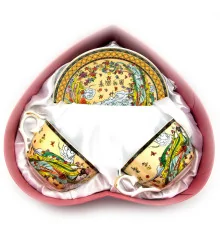 Сервиз фарфор (2JBS29-4) 2 чашки +2 блюдца «Девушки» (210 мл) (h-6 см купить в интернет магазине подарков ПраздникШоп