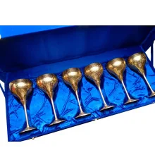 Бокалы бронзовые позолоченые (н-р 6 шт./250мл) (h-17 см) (59×21.5×9 см) купить в интернет магазине подарков ПраздникШоп