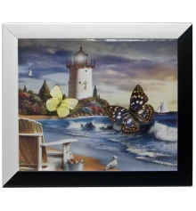 Бабочки в рамке на фоне (34.5×29.5×3 см) купить в интернет магазине подарков ПраздникШоп