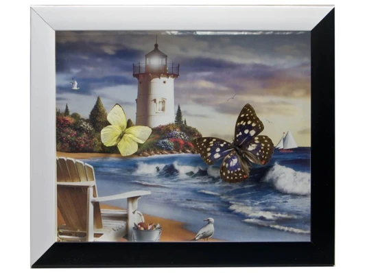 Бабочки в рамке на фоне (34.5×29.5×3 см) купить в интернет магазине подарков ПраздникШоп