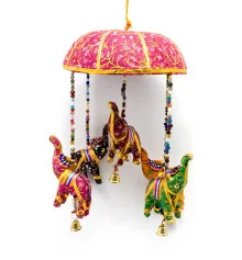 Подвеска с колокольчиком «Слоны» ткань (35×13×13 см) купить в интернет магазине подарков ПраздникШоп