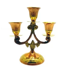 Подсвечник бронзовый на 3 свечи (14×12×7 см) купить в интернет магазине подарков ПраздникШоп