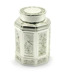 Баночка для чая металл (11×7.5×7.5 см) купить в интернет магазине подарков ПраздникШоп