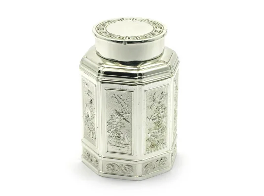 Баночка для чая металл (11×7.5×7.5 см) купить в интернет магазине подарков ПраздникШоп