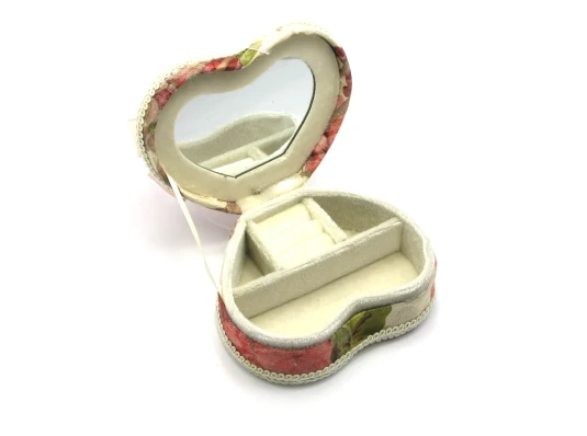 Шкатулка для украшений с зеркальцем «Сердечко» (13×10.5×6 см) купить в интернет магазине подарков ПраздникШоп