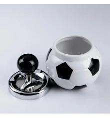 Пепельница с крышкой керамическая «Футбольный мяч» (13×10×10 см) купить в интернет магазине подарков ПраздникШоп