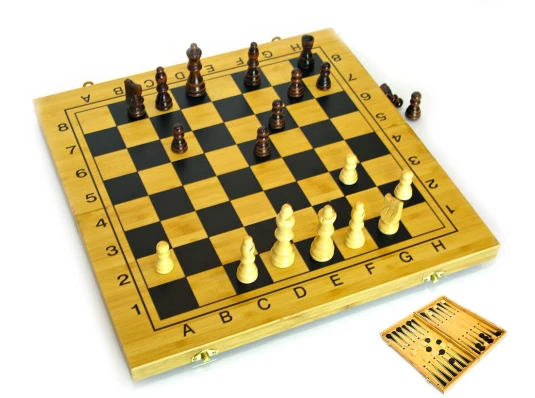 Нарды+шахматы из бамбука (40×20×5 см) купить в интернет магазине подарков ПраздникШоп