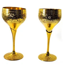 Бокалы бронзовые позолоченные (н-р 2 шт./200мл) (h-17 см (24×18.5×7.5 см) купить в интернет магазине подарков ПраздникШоп