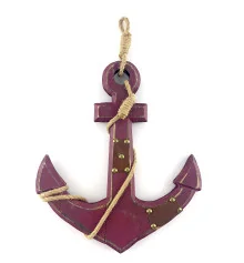 Якорь деревянный коричневый (44×27×1.5 см) купить в интернет магазине подарков ПраздникШоп