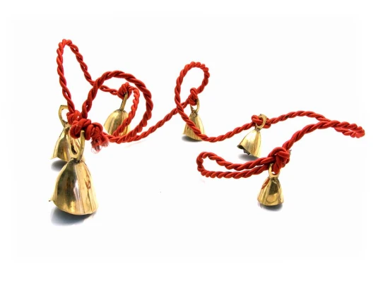Колокольчики бронзовые на веревке (6 шт.) (120 см) купить в интернет магазине подарков ПраздникШоп