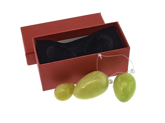 Массажер нефрит «Шары Венеры» вагинальные в футляре (13×7×6 см) (Fine) купить в интернет магазине подарков ПраздникШоп